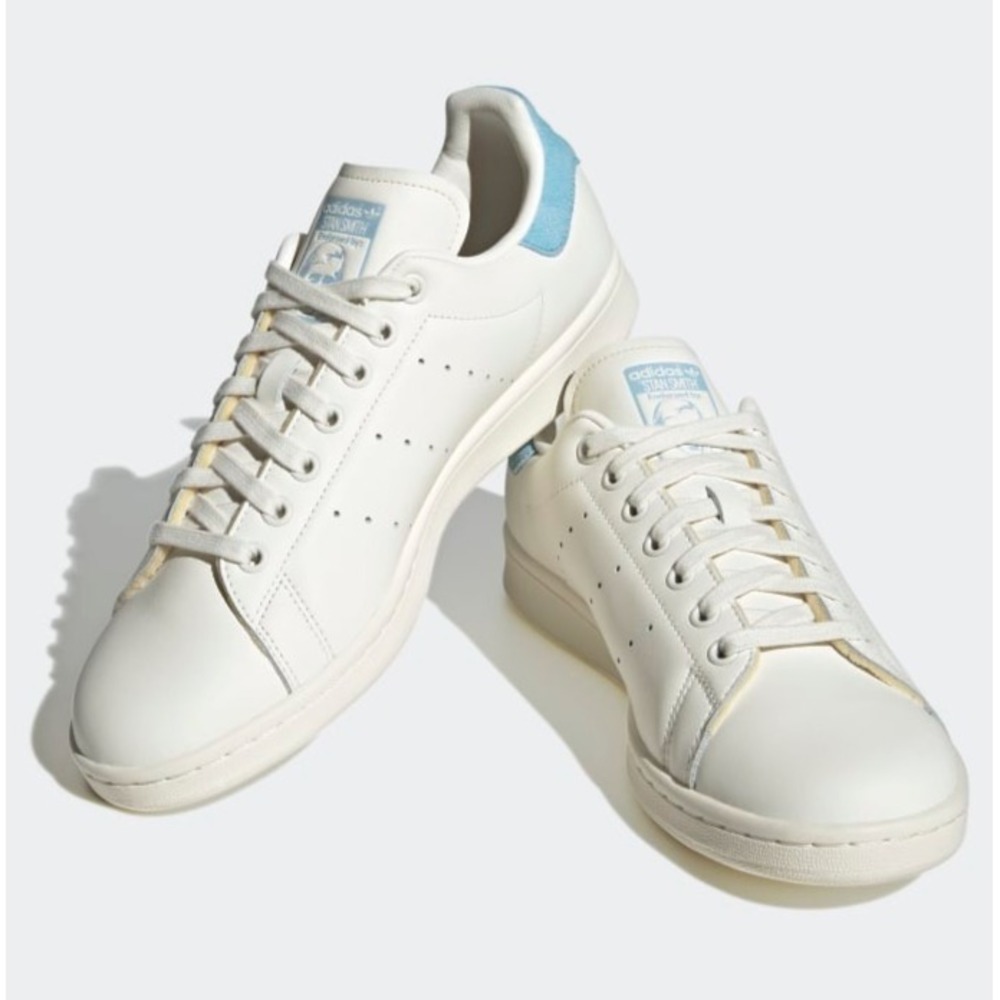 Adidas Stan Smith Tennis Shoes White Blue Womens 8 UK‎ 6.5 EU 40